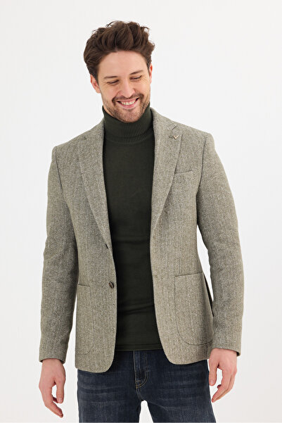 Savira Slimfit Men's Jacket Cashmere Fabric Tryu877845E335 Drop 6