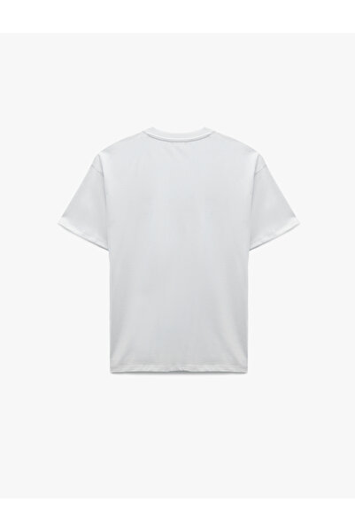 Koton Short Sleeve Crew Neck Cotton Cat Printed Oversize T-Shirt