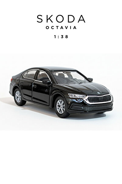 craftivio Siyah 1:38 Ölçek Die Cast Kapıları Açılır Lisanslı Skoda Octavia Me...