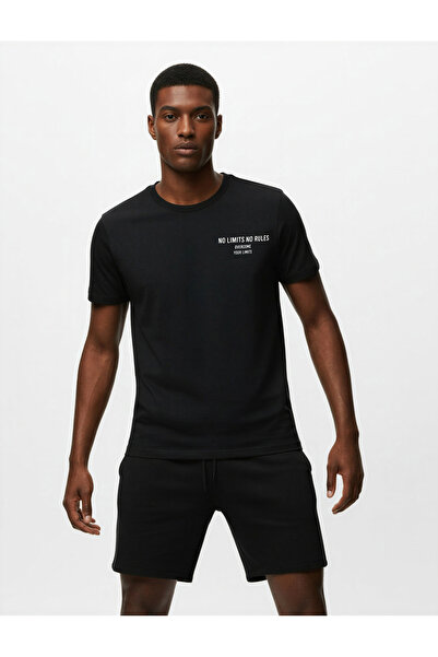 Koton Relaxed Fit Short Sleeve Printed Sports T-Shirt