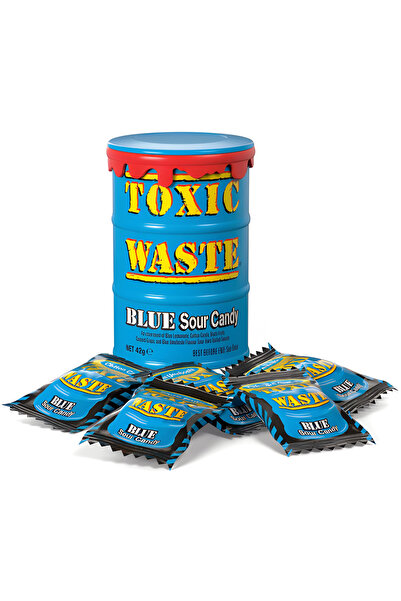 ENERGY SNACK SHOP Toxic Waste Sour Candy Drum Blue 42g