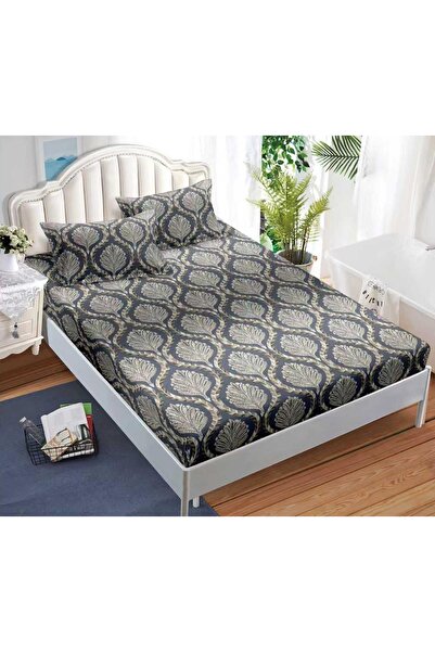 CHIRASO CHIRASO Fitted Sheet Set, Satin Cotton, 160x200 cm and 2 Pillowcases 52x80 cm