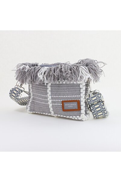 David Jones Women's Crossbody Bag Grey Textile Material