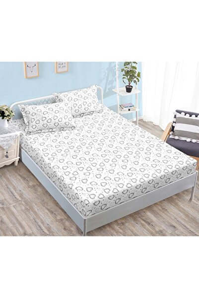 CHIRASO CHIRASO Fitted Sheet Set, Satin Cotton, 160x200 cm and 2 Pillowcases 52x80 cm