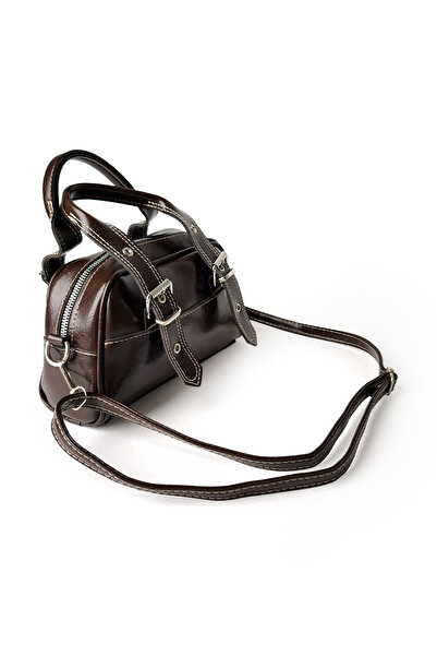 Ecrou Τσάντα ώμου με λεπτομέρεια από ζώνη Bitter Brown