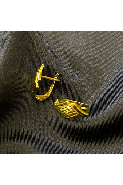 Arpaş 14 Ayar Desenli Küpe