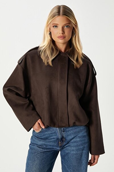 Moderk سترة ZR موديل سويت بومبر قصة فضفاضة للنساء مبطنة