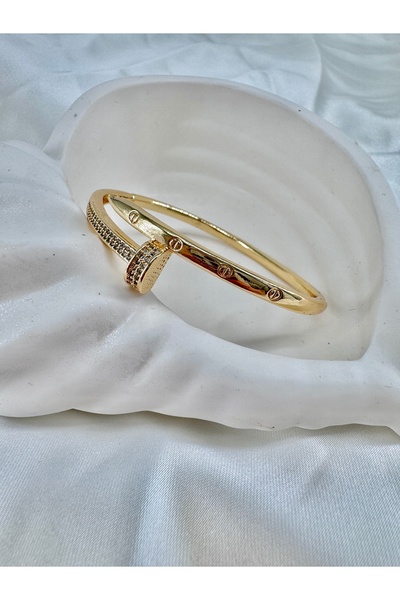 ZuTrenD KADIN ALTIN KAPLAMA 14K ÇİVİLİ ZİRKON TAŞLI KARARMAZ TARZ TREND KELEP...