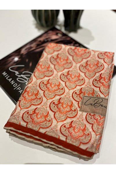 LA BOUTIQUE Organik Güz Serisi Retro Desen Şal