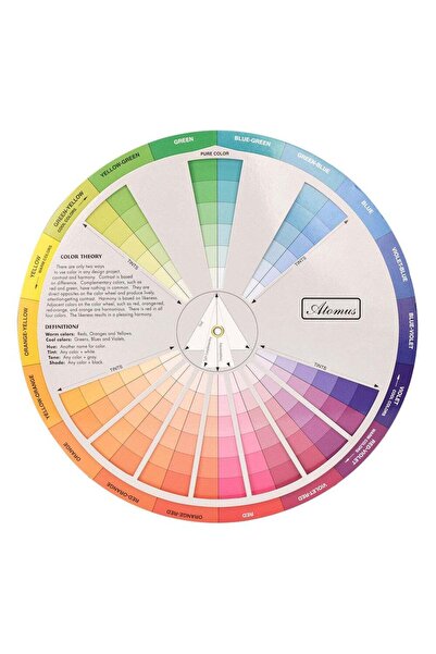 Generic ورق اختيار عجلة الألوان لخلط أصباغ الوشم والأظافر - متعدد الألوان