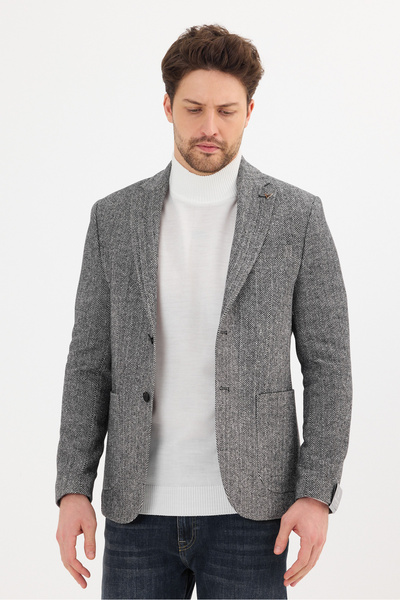 Savira Slimfit Men's Jacket Cashmere Fabric Tryu877845E335 Drop 6