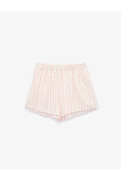 Koton Elastic Waist Viscose Striped Pajama Bottoms