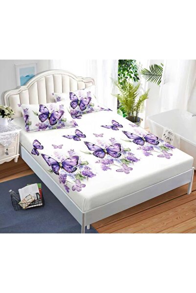 CHIRASO CHIRASO Fitted Sheet Set, Satin Cotton, 160x200 cm and 2 Pillowcases 52x80 cm