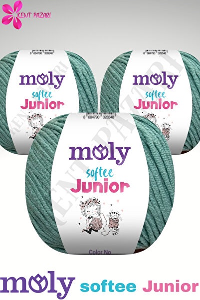 Kent Pazarı خيط حياكة يدوي من مولي سوفتي جونيور، 3 قطع، خيط أميجورومي، 50 جرام، خيط للألعاب