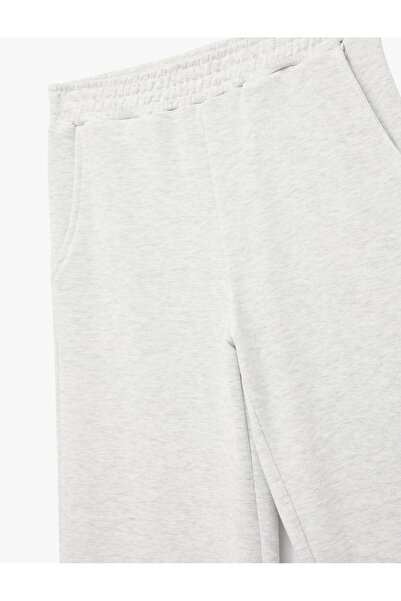 Koton Comfortable Fit Elastic Waist Pocket Detail Wide Leg Sweatpants