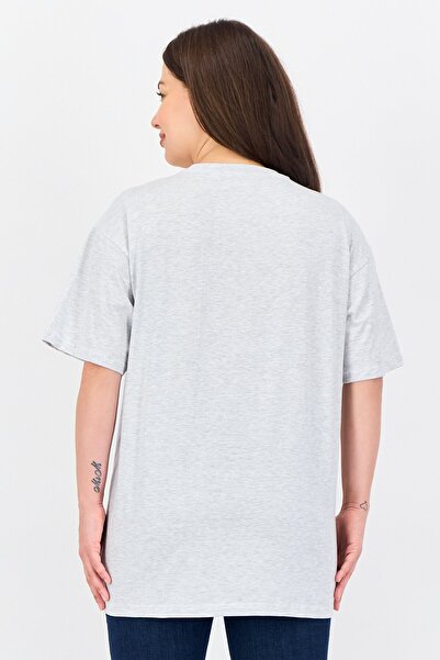 Disney Minnie Mouse Women Crew Neck Short Sleeve Brand Logo T-Shirt, Grey