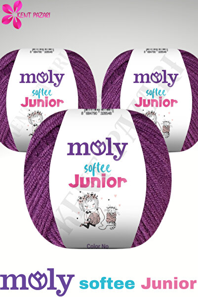 Kent Pazarı خيط حياكة يدوي من مولي سوفتي جونيور، 3 قطع، خيط أميجورومي، 50 جرام، خيط للألعاب