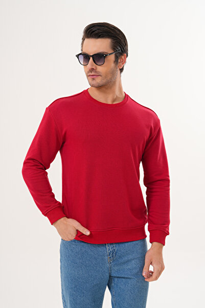 Miss Dünya Lissa Bordo-1 Unisex Crew Neck 100% Cotton Basic Sweatshirt