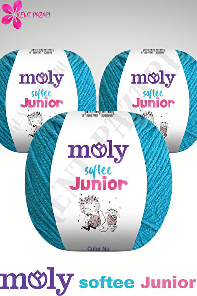 Kent Pazarı خيط حياكة يدوي من مولي سوفتي جونيور، 3 قطع، خيط أميجورومي، 50 جرام، خيط للألعاب