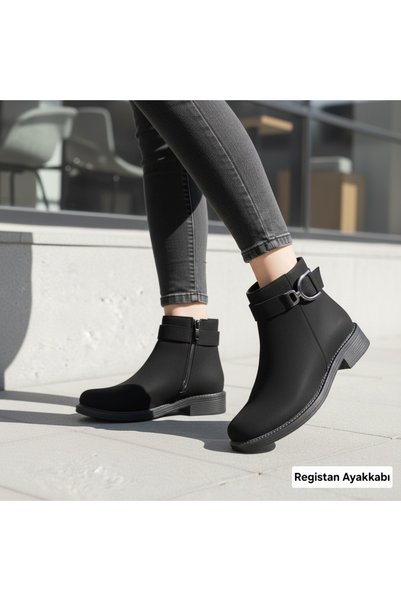 Registan Shoes ALYX VANCE ZÜMRÜT KADIN TOKALI BOT MODELLERİ 4-6 CM TOPUKLU