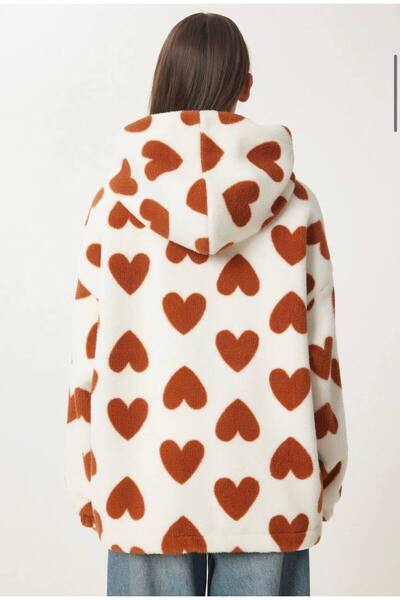 asur boutique Asur Boutique Дамско палто с качулка от агнешка вълна Стандартен размер (36-42)