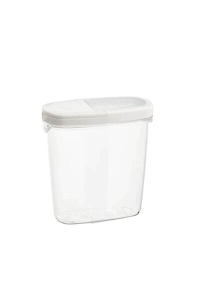 PETITE Storage container with lid for cereals, pasta, flour, 2.3L capacity, transparent plastic