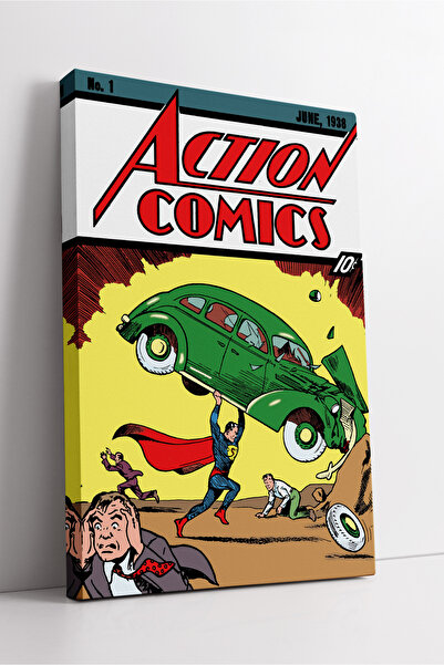 KOSS Dijital Action Comics nr. 1, design retro de copertă de benzi desenate, ...