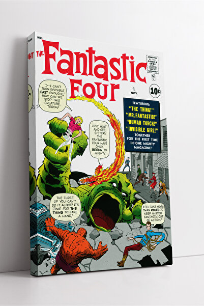 KOSS Dijital Fantastic Four Design clasic de copertă de benzi desenate Scenă ...