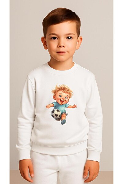 playwear Hanorac de echipă TOP imprimat pentru fete și băieți, cu gât rotund3...