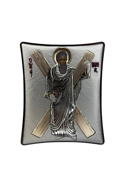 SLEVORI Icoană din argint Sfântul Andrei 11,8 x 14,6 cm