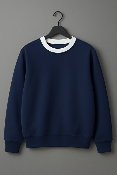 Revasser Unisex Kadın/Erkek Özel Tasarım Renkli Beyaz Yaka Oversize Bisiklet ...