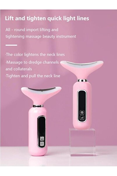 Generic Lightwave Vibration Neck Beauty Apparatus - Pink, Plastic, Neck Massager