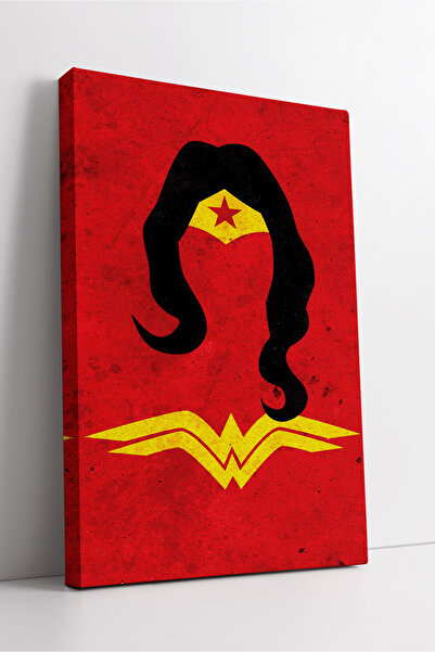 KOSS Dijital Pictură murală din pânză cu design de supererou minim roșu cu co...