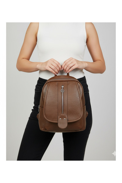 Kılinkır Soft Leather Very Convenient Multi-Compartment Backpack Suitable for Daily Use