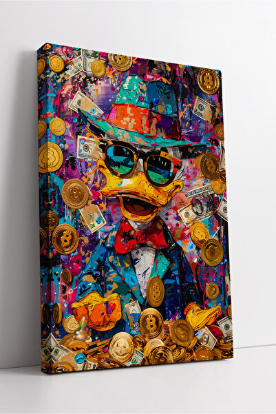 KOSS Dijital Pictură colorată pe pânză cu tematică de bani și monede, din per...