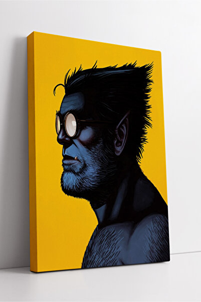 KOSS Dijital Beast X Men Portrait personaj Design Fundal galben Pictură decor...