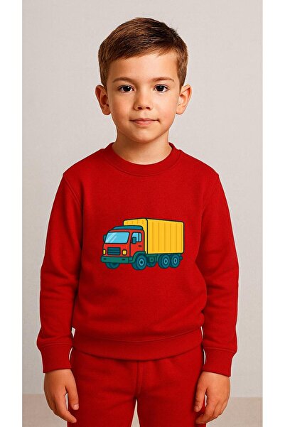 playwear Παιδικό Σετ Φούτερ TRUCK με στάμπα για κορίτσια και αγόρια, με λαιμό...