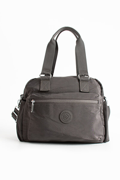 EbruVogue حقيبة كتف باللون الرمادي الفحمي