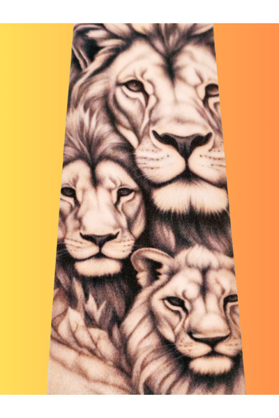 Shuttle Park Unisex Özel Dövme Lion Aslan Desenli Kolluk Mekan Bisiklet Sürüş Güneş Koruma Rahat Şık Tasarım