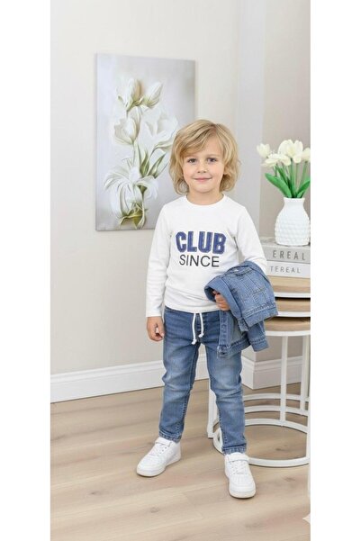 zavera for kids Boy's Pocket Detailed Three-Piece Denim Set - 100% Cotton