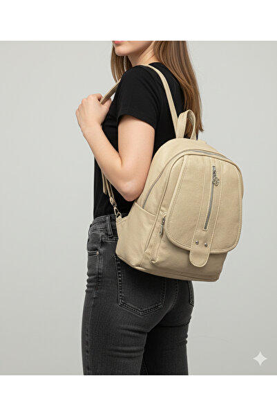 Kılinkır Σακίδιο πλάτης από μαλακό δέρμα, πολύ χρήσιμο, με πολλά διαμερίσματα, κατάλληλο για καθημερινή χρήση