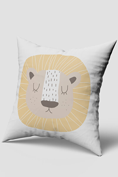 Bebemotto Lion, Nordic, Double-Sided, Velvet Fabric, Children's Baby Room Thr...