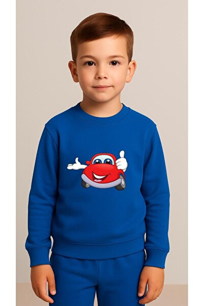 playwear Hanorac de echipă cu imprimeu CAR CHARACTER pentru fete și băieți, c...