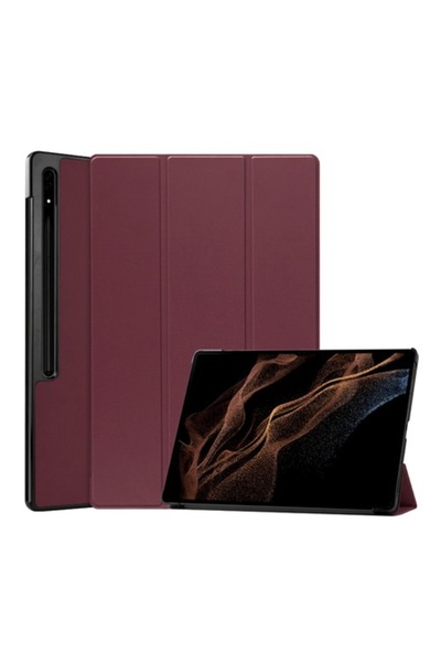 Petite Tuds Husă compatibilă cu Samsung Galaxy Tab S8 Ultra/S9 Ultra/S10 Ultra, Tuds Grip O55, Nano Fiber, Roșie