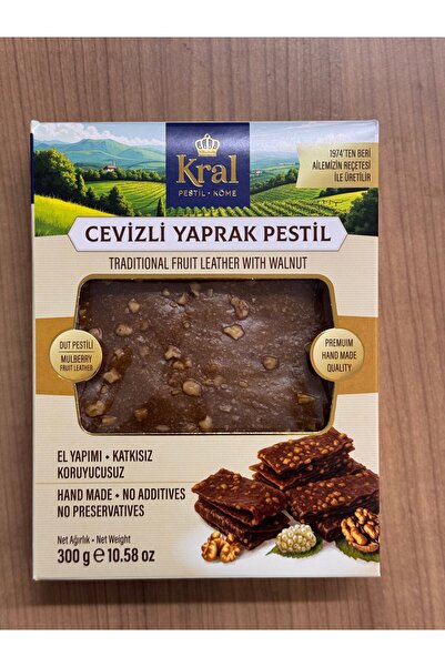 KRAL KÖME KRAL PESTİL KÖME Preminium Cevizli Yaprak Pestil (Dut) 300 g Gümüşh...