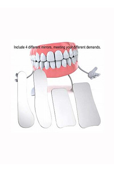 Generic 4-Piece Orthodontic Intra-Oral Mirror Set Silver