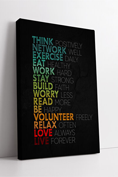 KOSS Dijital Tipografie colorată Mesaje motivaționale Mod de viață modern Citate Design decorativ pentru pictură pe pânză