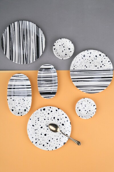 tabakevi Tabak Evi Porselen Sidereal Kahvaltı ve İkram Takımı 6 Kişilik 14 Parça