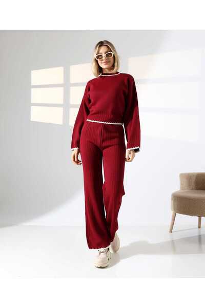 New Deux Women's Shepherd Stitch Knitwear Set