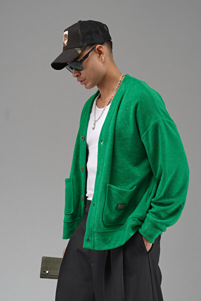 Butik Trend Biz Oversized Pattern Men's Cardigan